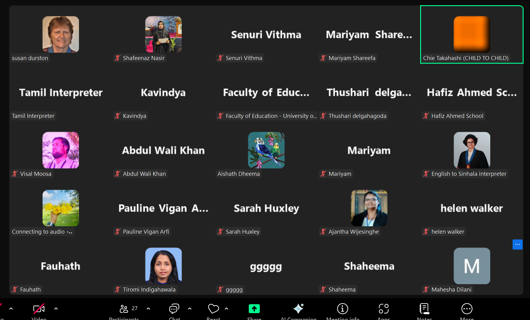 Child-to-Child Briefing Session